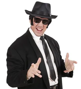 Krawat czarny satynowy - Dodatki do strojów karnawałowych - miniaturka - grafika 1