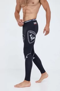 Spodnie sportowe męskie - Rossignol legginsy funkcyjne Race kolor czarny - grafika 1