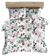 Pościel - pościel bawełna deLUX 220x220 + 2 poszewki B 382-2 dolores zielona - miniaturka - grafika 1