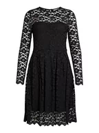Sukienki - Vila Vikalila L/S Lace Noos sukienka damska, czarna, XS, czarny, XS - miniaturka - grafika 1