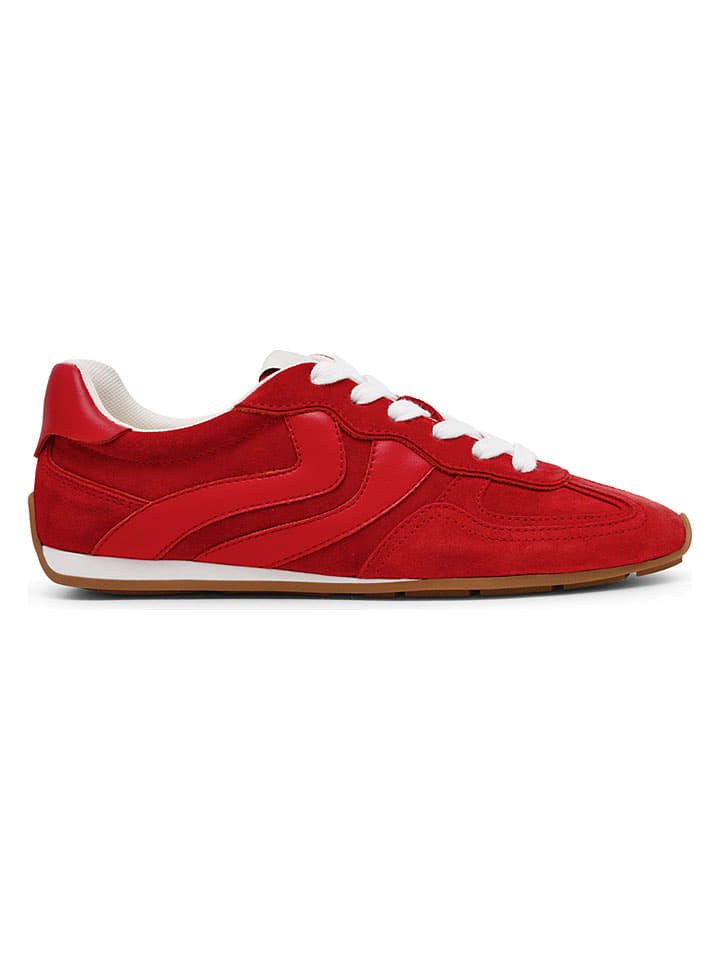 Steve Madden Skórzane sneakersy w kolorze czerwonym