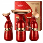 Masażery - MASAŻER LIFTING 3w1 DO TWARZY SZYI WIBRACYJNY DO ZMARSZCZEK 3 NAKŁADKI - miniaturka - grafika 1