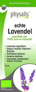 PHYSALIS (olejki eteryczne, soki) OLEJEK ETERYCZNY ECHTE LAVENDEL (LAWENDA WĄSKOLISTNA) BIO 10 ml - PHYSALIS BP-5412360002511 - Aromaterapia - miniaturka - grafika 1