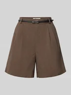 Spodenki damskie - Bermudy o kroju regular fit z wąskim paskiem model ‘GARIA’ - miniaturka - grafika 1