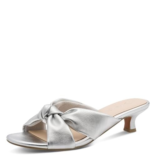 Marco Tozzi Pantolette 2-27202-46 Damskie kapcie srebrne, 36 EU