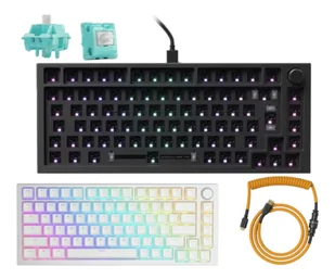 Glorious GMMK PRO Lynx Aura White KIT GLO-GMMK-P75-RGB-B GLO-SWT-LYNX-LUBED GLO-KC- - Klawiatury - miniaturka - grafika 1
