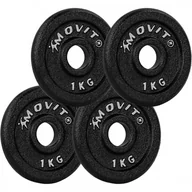 Hantle i ciężarki - Zestaw 4 obciążników MOVIT - 1,0 kg, żeliwny - miniaturka - grafika 1