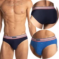 Majtki męskie - Slipy Męskie 2 PARY Majtki Bawełniane Modne Wygodne Dopasowane LAMA - XL - miniaturka - grafika 1