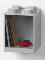 Zestawy mebli dla dzieci - LEGO Regał ścienny "4 Knobs" w kolorze szarym - 15,9 x 47 x 16,1 cm - miniaturka - grafika 1