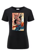 Koszulki i topy damskie - ERT GROUP oryginalny i oficjalny licencjonowany DC czarny T-shirt damski wzór Wonder Woman 046, jednostronny druk rozmiar XL, Wonder Woman 046 Czarny, XL - miniaturka - grafika 1