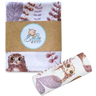Otulacze - Ega Kids Pieluszka Otulacz Muślinowy Sowa 120/120 cm - miniaturka - grafika 1
