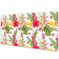 Podkładki na biurko - Podkładka na biurko Egzotyczny hibiskus 100x50 cm - miniaturka - grafika 1