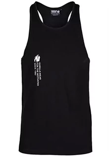 Koszulki sportowe męskie - Gorilla Wear - Carrizo Tank Top – czarny – kulturystyka, sport, na co dzień, na czas wolny, z nadrukowanym logo, lekki i wygodny dla optymalnego ruchu, wykonany z bawełny i elastanu - grafika 1