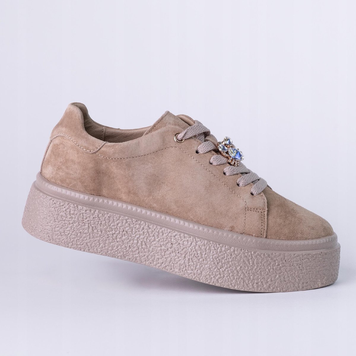 Sneakersy damskie skóra GOODIN GD-FT-117 platforma lekkie zamsz fango 39