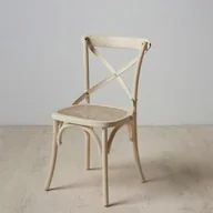 Krzesła - Bigbuy Home Krzesło do Jadalni 45 x 42 x 87 cm Drewno Biały Rattan - miniaturka - grafika 1