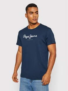 Pepe Jeans T-Shirt Eggo PM508208 Granatowy Regular Fit - Koszulki męskie - miniaturka - grafika 1