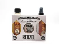 Zestawy kosmetyków męskich - Reuzel Zestaw Try Me Kit Concrete - szampon, surf tonic i pomada Concrete 35g - miniaturka - grafika 1