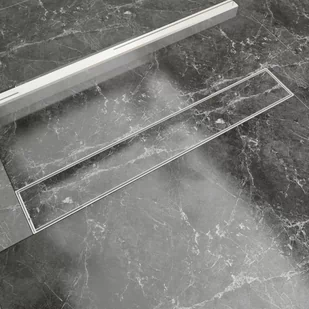vidaXL vidaXL Odpływ/Spust przysznicowy liniowy 730x140 mm, stal nierdzewna - Syfony - miniaturka - grafika 1