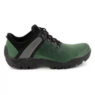 Buty trekkingowe męskie - Skórzane buty trekkingowe męskie 311GT zielone - Buty Olivier - miniaturka - grafika 1