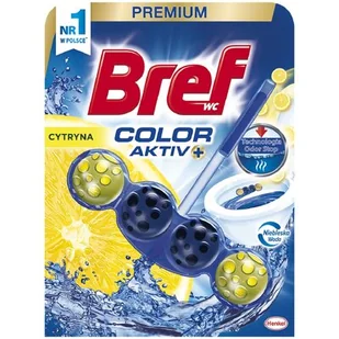 Bref Color Activ Koszyk do wc Cytryna 50 g - Środki do WC - miniaturka - grafika 1