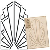 Szablony malarskie - szablon malarski wielokrotny // BALUSTRADA ART DECO #3 - LARGE (średnica 89cm) - miniaturka - grafika 1