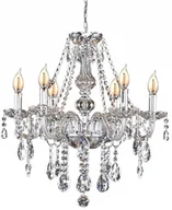 Lampy sufitowe - Lampa Kryształowa Wisząca Żyrandol Glamour Szkło - miniaturka - grafika 1