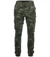 Spodnie damskie - Spodnie jeansy męskie bojówki joggery MORO-30 - miniaturka - grafika 1