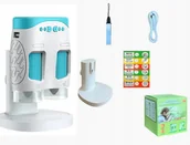 Mikroskopy i lupy - Mikroskop Kamera Aparat Lornetka ELEKTRONICZNY 4w1 800X X10 BIAŁY - miniaturka - grafika 1