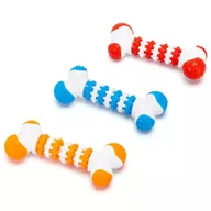 Zabawki dla psów - Kość Dla Psa Gryzak Kolorowa Gumowa Zabawka Do Czyszczenia Zębów - miniaturka - grafika 1