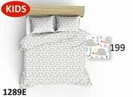 Pościel dla dzieci - Extrapościel Pościel bawełniana 140x200 1289E biała jeże drzewka szare muchomorki 199D - miniaturka - grafika 1