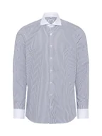 Koszule męskie - Olymp Level Five Koszula męska Mężczyźni Slim Fit Bawełna biały w paski, 38 - miniaturka - grafika 1