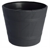 Donice - Doniczka drewnopodobna 4 antracyt FORM-PLASTIC - miniaturka - grafika 1