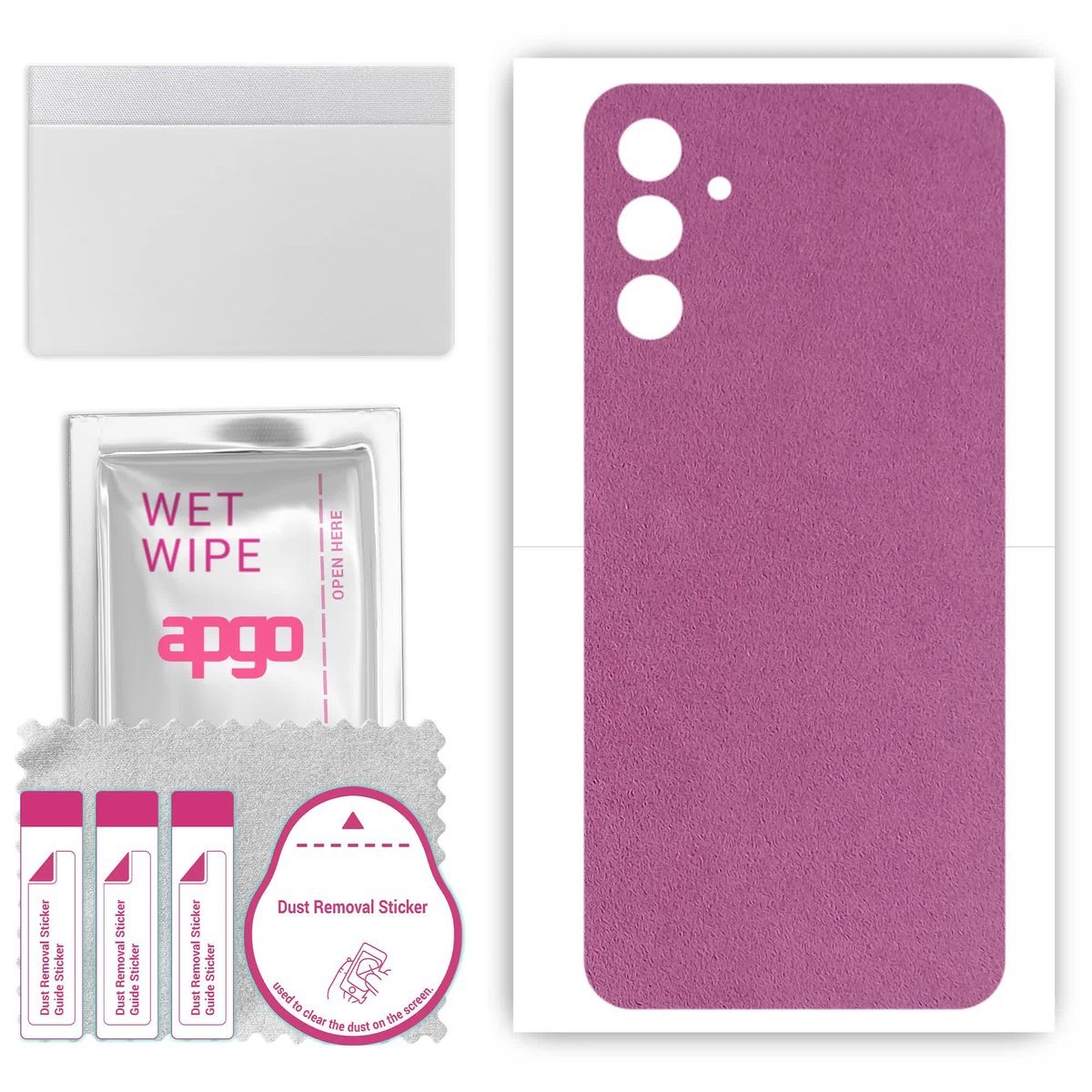 Folia naklejka skórka strukturalna na TYŁ Zamsz do Samsung Galaxy Wide6 - Zamsz Fioletowy - apgo SKINS