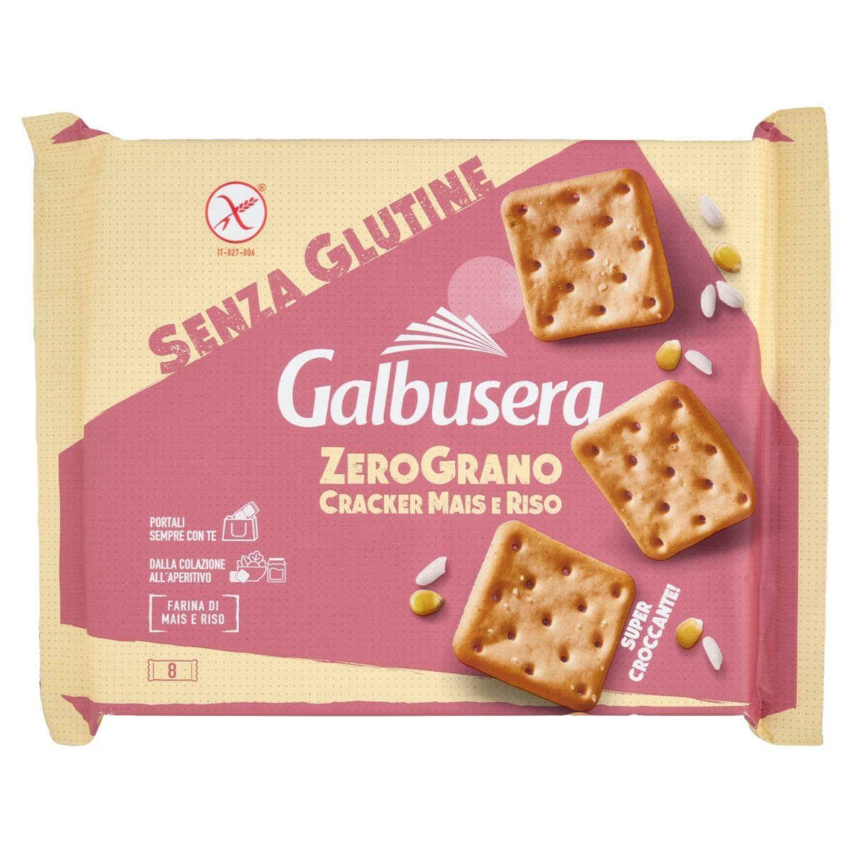 Bezglutenowe krakersy zerograno 320g - Galbusera