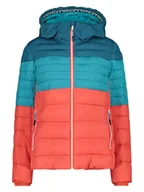 Kurtki damskie - CMP Kurtka pikowana w kolorze turkusowo-pomarańczowym - miniaturka - grafika 1