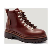 Buty trekkingowe damskie - Weekend MaxMara Skórzane trapery ALAIN - miniaturka - grafika 1