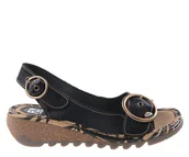 Sandały damskie - Sandały damskie Fly London TRAM723 skórzane czarny P500723000 - miniaturka - grafika 1