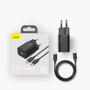 Baseus Super Si szybka ładowarka sieciowa Quick Charge 3.0 Power Delivery 25W 3A + Kabel USB Typ C - USB Typ C 3A 1m czarny (TZCCSUP-L01) - Kable USB - miniaturka - grafika 19
