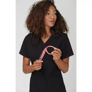 Bluza Medyczna Emily Czarna Rozmiar: M - Odzież medyczna - miniaturka - grafika 3