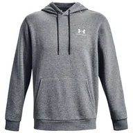 Bluzy sportowe męskie - Męska bluza Under Armour Essential Fleece Hoodie Rozmiar: M / Kolor: szary - miniaturka - grafika 1