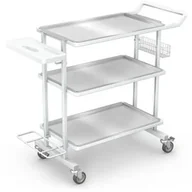 Meble i wyposażenie gabinetów medycznych - D-01/A1.ST zabiegowy wózek oddziałowy z tacami instrumentalnymi - miniaturka - grafika 1