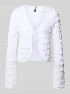 Kardigan o kroju regular fit z detalami z koronki model ‘ANINE’ - Swetry damskie - miniaturka - grafika 1