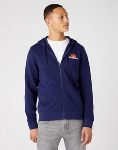 WRANGLER ZIP THRU RAINBOW MĘSKA BLUZA ROZPINANA LOGO MEDIEVAL BLUE W6J0ILX9I 112146207 - Wrangler - Bluzy męskie - miniaturka - grafika 1