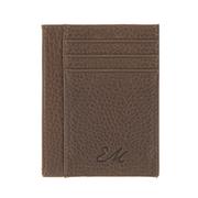 Portfele - Etui skórzane w kolorze brązowym card holder / wizytownik EM 2 - EM Men's Accessories - miniaturka - grafika 1