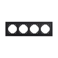 Klawisze i ramki - Efapel Ramka poczwórna LOGUS 90 Czarny - miniaturka - grafika 1