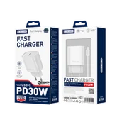 Ładowarki do telefonów - JELLICO ładowarka sieciowa EU53 PD 30W 1xUSB-C + kabel USB-C - Lightning Biały - miniaturka - grafika 1