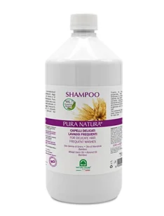 PuraNatura Shampoo - Delikatny szampon do włosów dla dzieci, z olejkiem z kiełków pszenicy i migdałów, 1000 ml - Kosmetyki kąpielowe dla dzieci - miniaturka - grafika 1