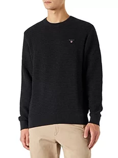 GANT sweter męski, Dk Charcoal Melange, L - Swetry męskie - miniaturka - grafika 1