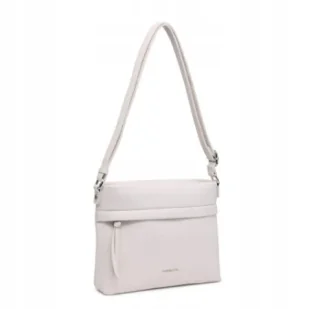 Trapezowa Beżowa Damska Torebka na Ramię Listonoszka LUIGISANTO Skóra Eko - Torebki damskie Trapezowa Beżowa Damska Torebka na Ramię Listonoszka LUIGISANTO Skóra Eko - Torebki damskie - miniaturka - grafika 1