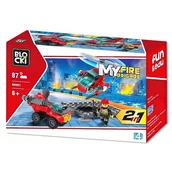 Klocki - Klocki Blocki Klocki Blocki Straż pożarna 2w1 87 elementów KB0851 - miniaturka - grafika 1